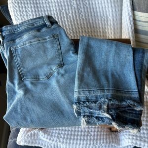 Two Tone Flying Monkey cropped jeans Sz 28